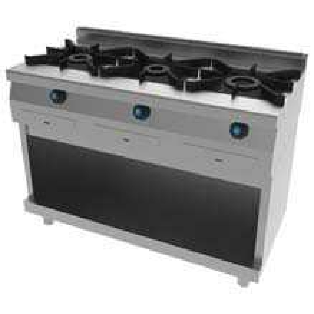 Cocina Profesional A Gas Fuegos Con Mueble Jemi T