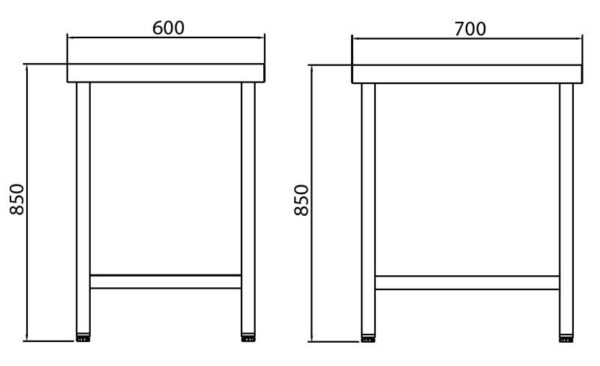 Mueble Estante Inox ME Fondo 600 Infrico