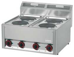Cocina Profesional Eléctrica 4 Fuegos Fondo 600 CE-4F