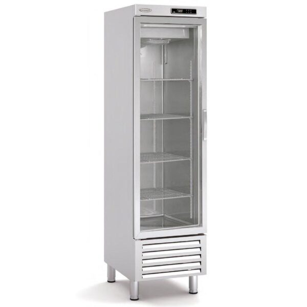 Armario de Refrigeracion en Acero Inoxidable 1 Puerta de Cristal Gama Snack AR 55 E Docriluc