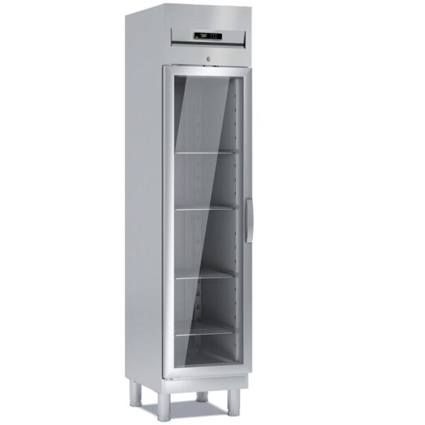 Armario de Refrigeracion en Acero Inoxidable con 1 Puerta de Cristal Gama Gastro GN 11 AG 50 E Docriluc
