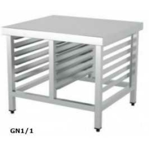 Mesa Soporte de Acero Inox con Guías GN 1/1 para Hornos