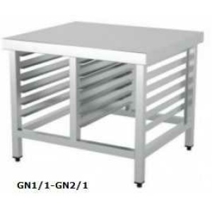 Mesa Soporte de Acero Inox Guías GN 1/1 o GN 2/1 para Hornos