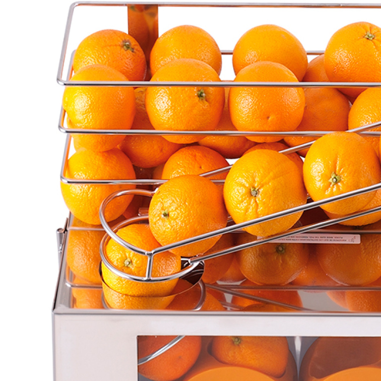 exprimidor de zumos automático F50 frucosol detalle naranjas