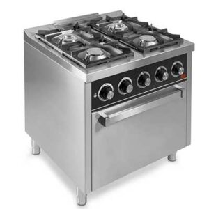 Cocina Industrial a Gas 4 Fuegos 750 con Horno HR