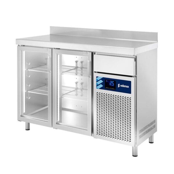 Mesa Refrigerada Frente Mostrador 2 Puertas Cristal Serie 600 FMPS-150 HC PC Edenox