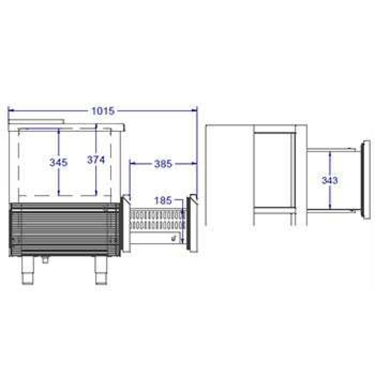 Botellero Refrigerado Inox 2 Puertas 1 Cajón B-1000