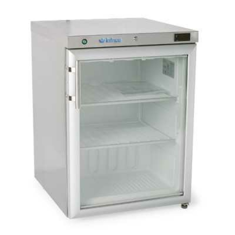 Congelador Puerta Cristal Inox Serie Mini Infrico